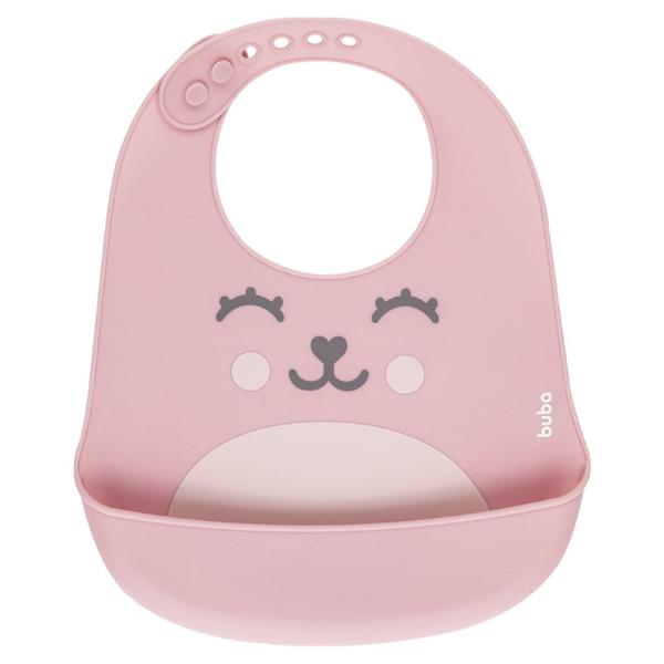 Imagem de Babador de Silicone Gumy Com Pega Migalhas Rosa - Buba