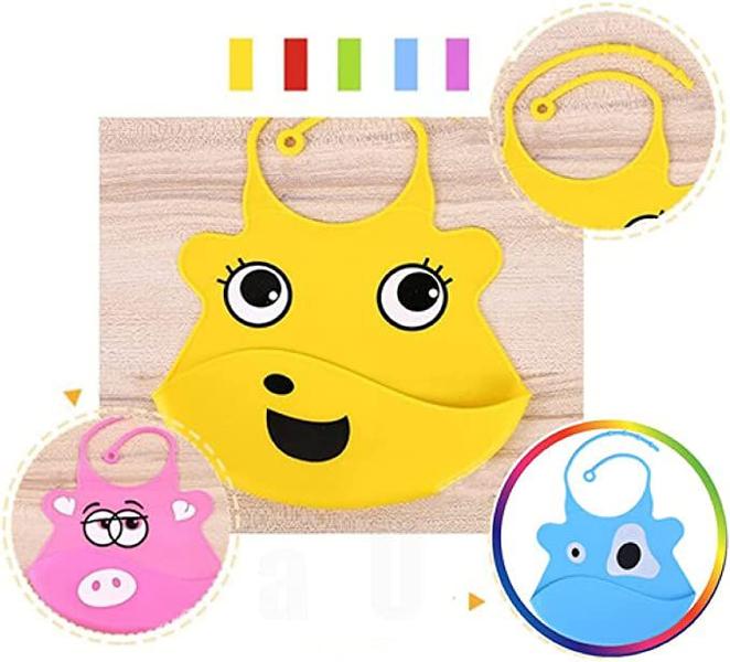 Babador de Silicone Impermeável Infantil Cata Migalhas Rosa - Clink Imagem de Babador de Silicone Impermeável Infantil Cata Migalhas Rosa