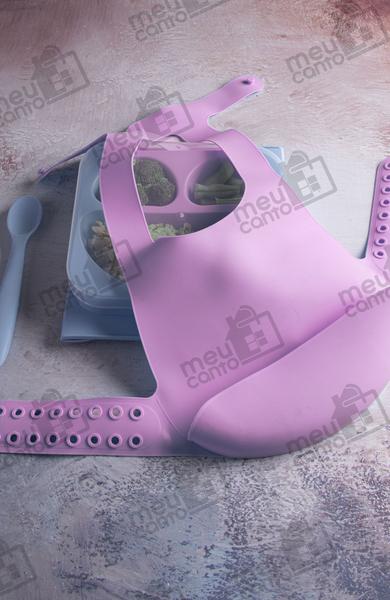 Babador de Silicone Infantil Para Bebê com Bolso e Cinta Comida Papinha - Mimo style Imagem de Babador de Silicone Infantil Para Bebê com Bolso e Cinta Comida Papinha