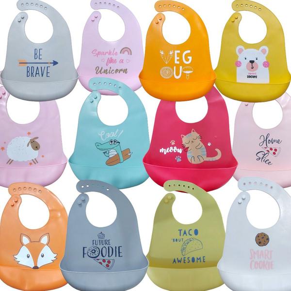 Babador de Silicone Migalhas Para Bebes E Crianças - Jac Fashion Imagem de Babador de Silicone Migalhas Para Bebes E Crianças