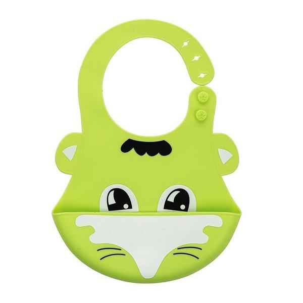 Imagem de Babador de Silicone Raposa Verde - Kababy