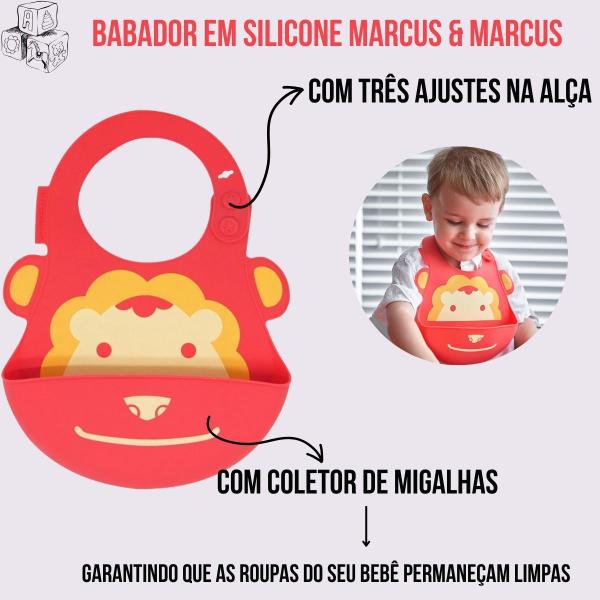 Imagem de Babador em silicone marcus e marcus leão marcus 6m+