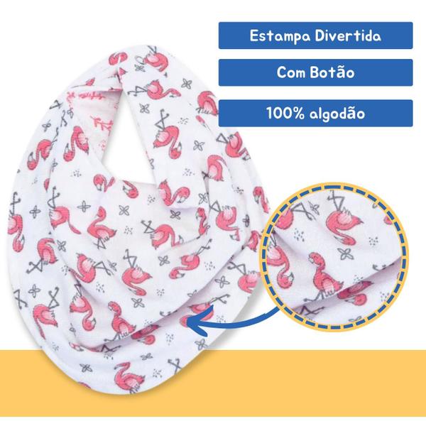 Imagem de Babador flanelado rose compose bandana