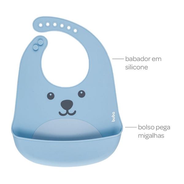 Imagem de Babador impermeavel avental alimentação infantil bebes de silicone com pega migalhas