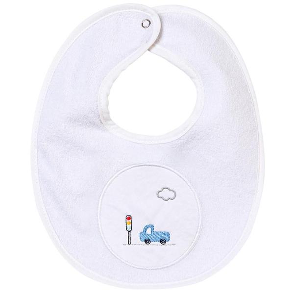 Babador Impermeável Bordados Papi 28cm x 22cm Carros Branco 4929 Imagem de Babador Impermeável Bordados Papi 28cm x 22cm Carros Branco 4929