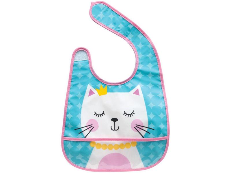 Babador Impermeável com Bolso Buba Gatinha Imagem de Babador Impermeável com Bolso Buba Gatinha
