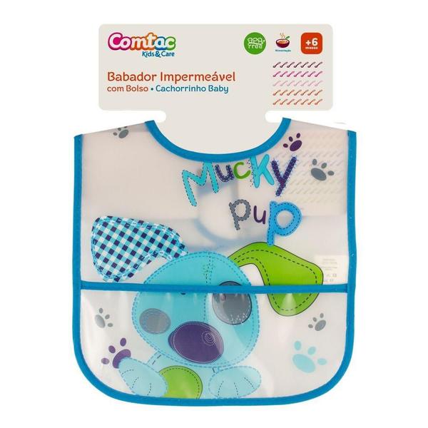 Babador Impermeável Com Bolso Cachorrinho Comtac Kids 4390 Imagem de Babador Impermeável Com Bolso Cachorrinho Comtac Kids 4390