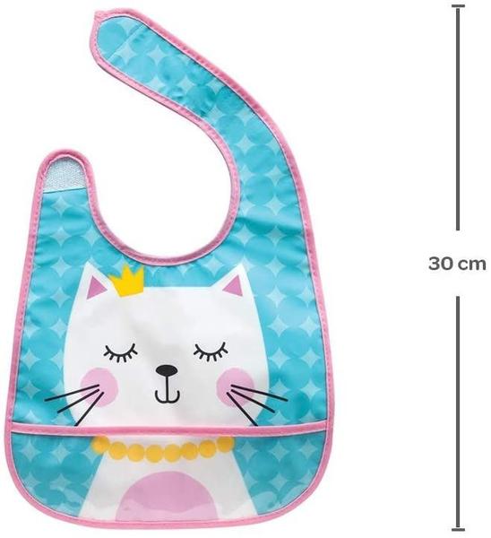 Imagem de Babador Impermeável Gatinha Com Bolso Para O Bebê Buba Baby