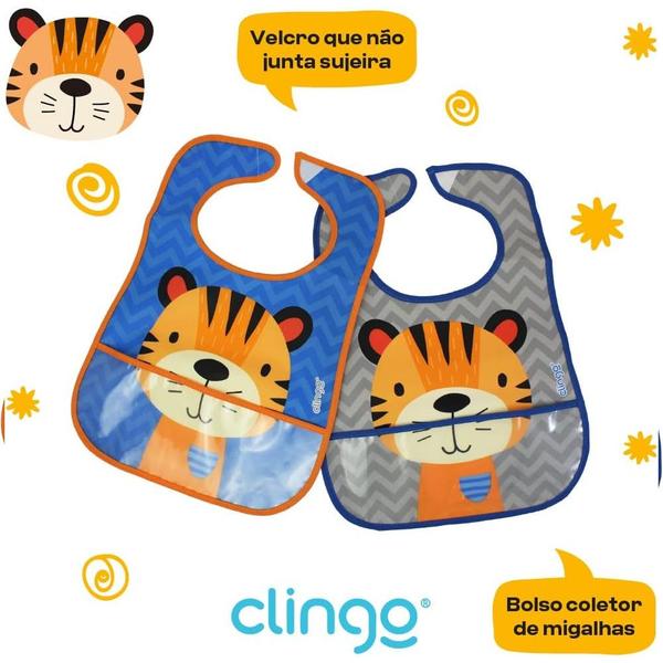 Imagem de Babador Impermeável Tigre 2und Clingo