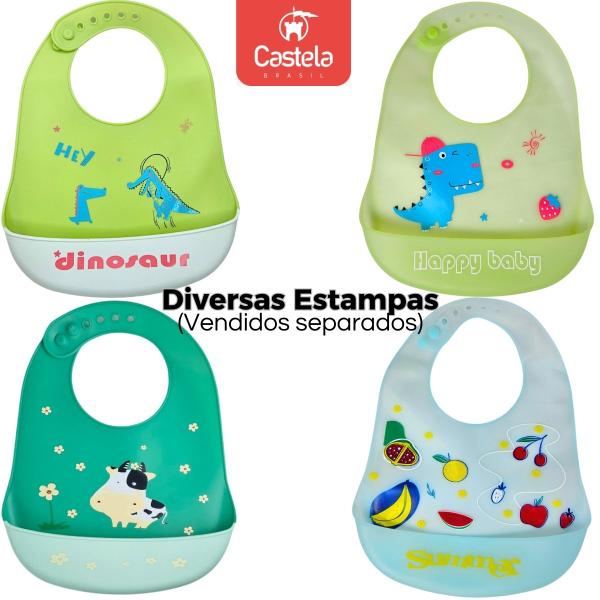 Babador Infantil Abacate Impermeável C/ Bolso Pega Migalhas Verde - Castela - CASTELA BRASIL Imagem de Babador Infantil Abacate Impermeável C/ Bolso Pega Migalhas Verde - Castela