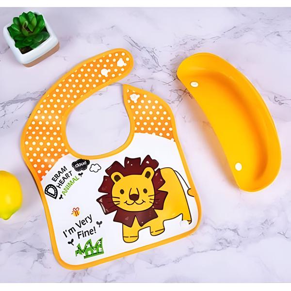 Imagem de Babador Infantil Bebe Com Coletor de Comida Impermeavel