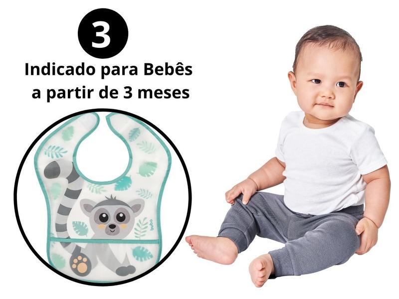 Imagem de Babador para Bebe com Bolso Bichinhos Buba 