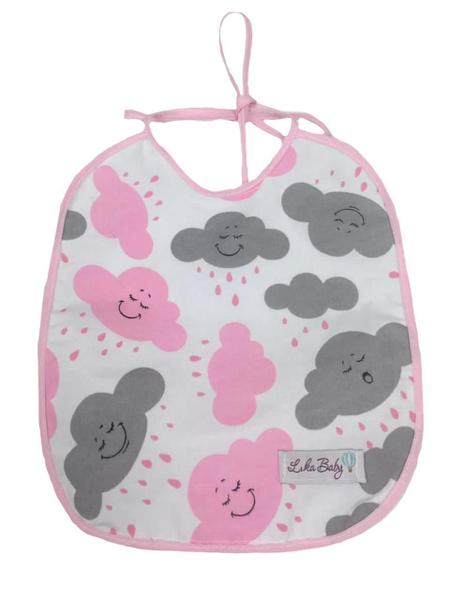 Babador Para Bebê Impermeável 2 Un Estampado - Nuvem Rosa - Confecções Marquezzi Imagem de Babador Para Bebê Impermeável 2 Un Estampado - Nuvem Rosa