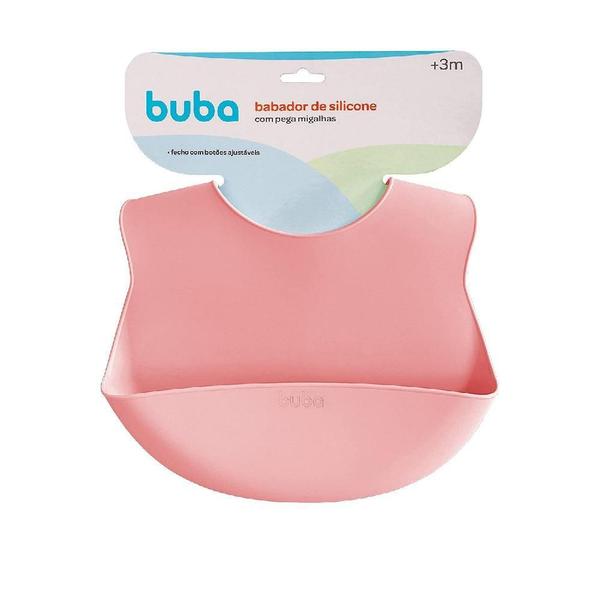 Imagem de Babador Pega Migalhas Em Silicone Rosa - Buba