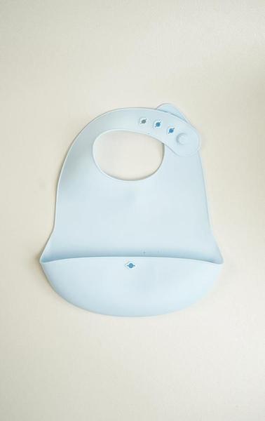 Imagem de Babador Silicone Azul  Pippo