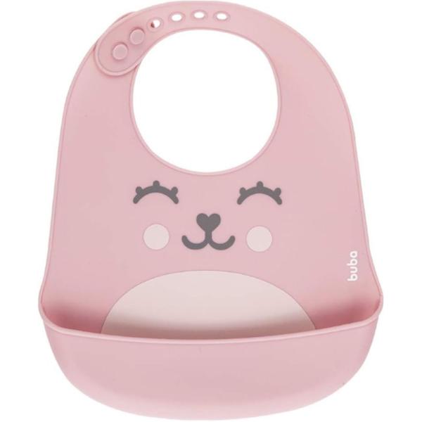 Imagem de Babador Silicone Com Pega-migalhas Rosa Ou Azul Gumy Buba