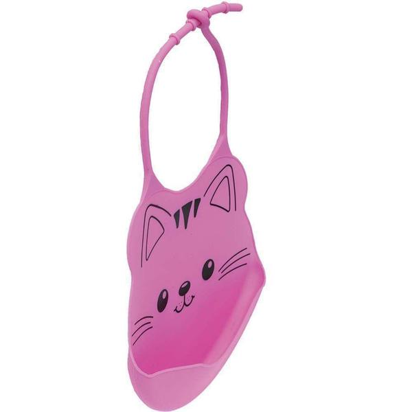 Imagem de Babador Silicone Pega Migalha Rosa Tigre Buba Ajustável