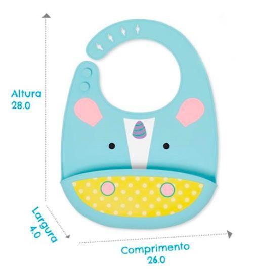 Imagem de Babador Skip Hop Zoo Fold Go Silicone Bib Unicórnio