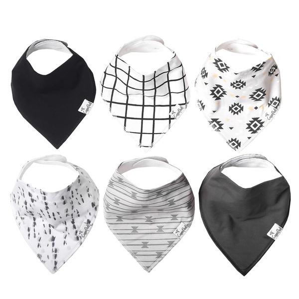 Imagem de Babadores de bandana para bebês Copper Pearl, pacote com 6 unidades, algodão macio, unissex