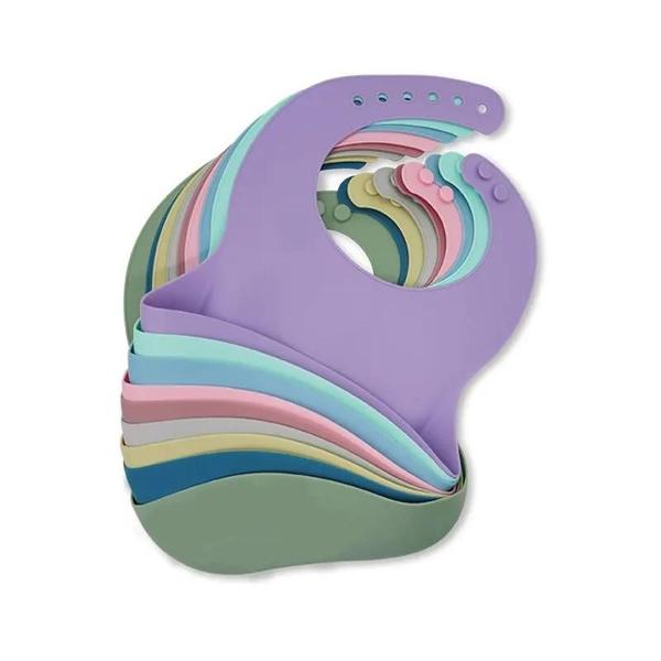 Babadores de Bebê à Prova d'Água de Silicone - Com Desenhos de Animais Fofos Imagem de Babadores de Bebê à Prova d'Água de Silicone - Com Desenhos de Animais Fofos
