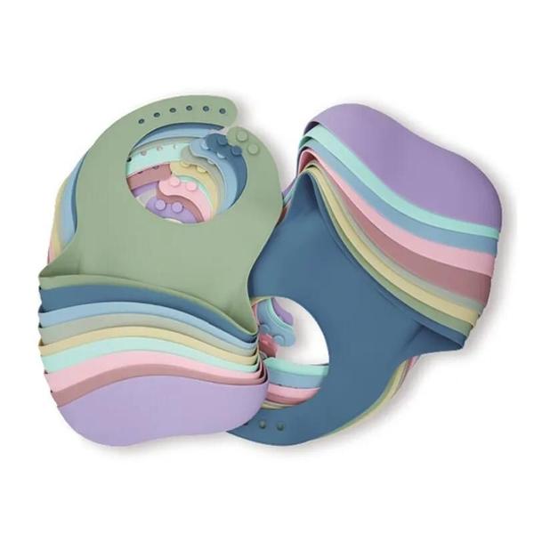 Babadores de Bebê à Prova d'Água de Silicone - Com Desenhos de Animais Fofos Imagem de Babadores de Bebê à Prova d'Água de Silicone - Com Desenhos de Animais Fofos