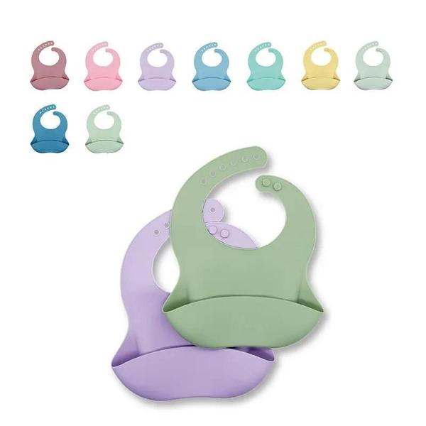 Babadores de Bebê à Prova d'Água de Silicone - Com Desenhos de Animais Fofos Imagem de Babadores de Bebê à Prova d'Água de Silicone - Com Desenhos de Animais Fofos