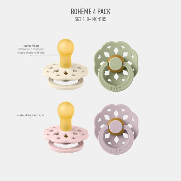 Imagem de Babadores de chupeta Boheme Soother Borracha natural sem BPA 0-6M