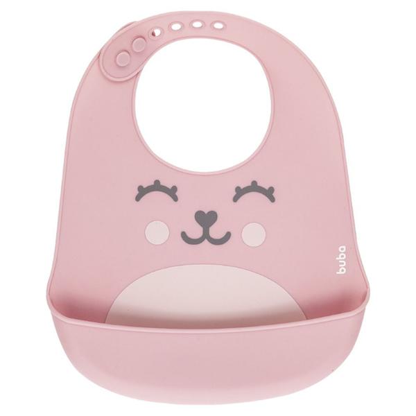 Imagem de Babadores De Silicone Com Bolso Pega Migalhas - Rosa 