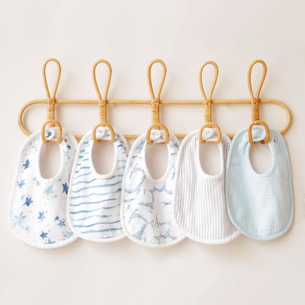 Imagem de Babadores para bebês Konssy Muslin, pacote com 8 unidades, Bandana Drool, unissex, 0-36M