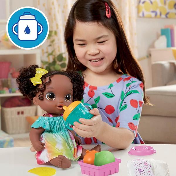 Baby Alive Boneca Negra Hora Do Suco Hasbro Imagem de Baby Alive Boneca Negra Hora Do Suco Hasbro