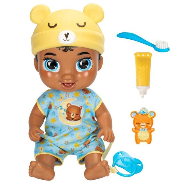 Imagem de Baby Alive Menino Pequenos sonhos Snoozer Bear bebê cabelos pretos F9967 Hasbro