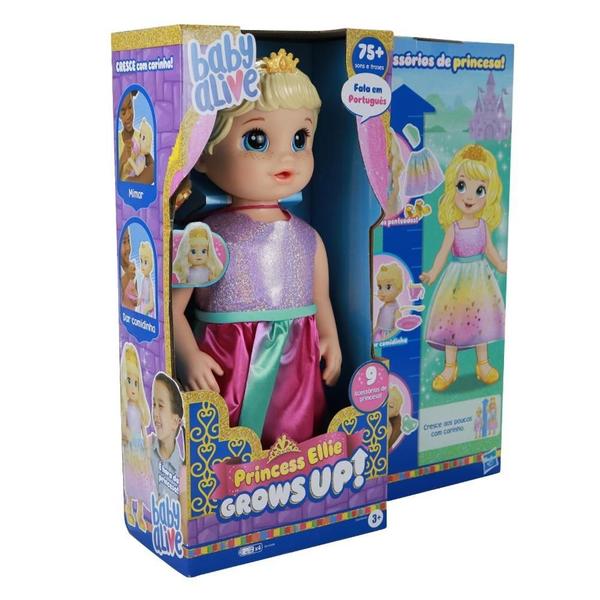 Imagem de Baby Alive Princesa Ellie Grows Up Loira Frases Portugues