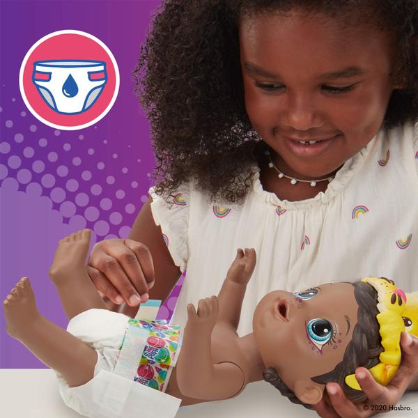 Imagem de Baby Alive Rainbow Wildcats Doll, Leão, Acessórios, Bebidas, Molhados, Brinquedo de Leão para Crianças De 3 Anos ou Mais, Cabelo Preto