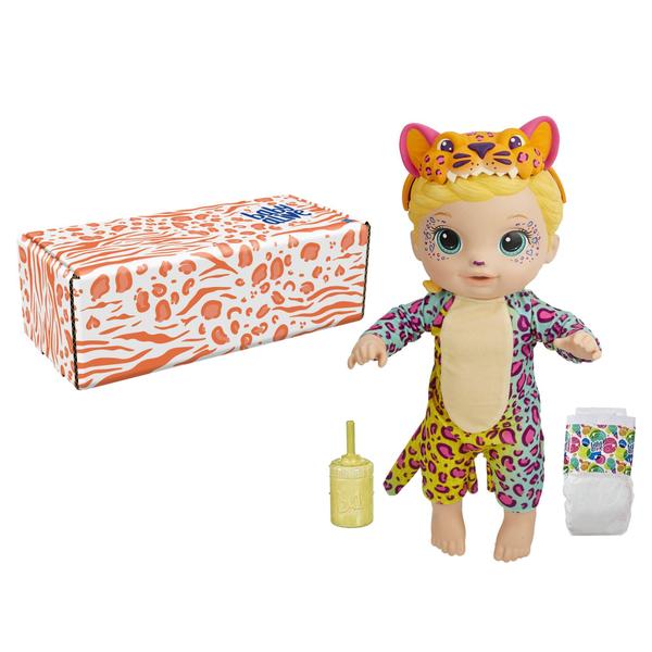 Imagem de Baby Alive Rainbow Wildcats Doll, Leopard, Acessórios, Bebidas, Molhados, Brinquedo de Leopardo para Crianças com 3 anos ou mais, cabelo loiro