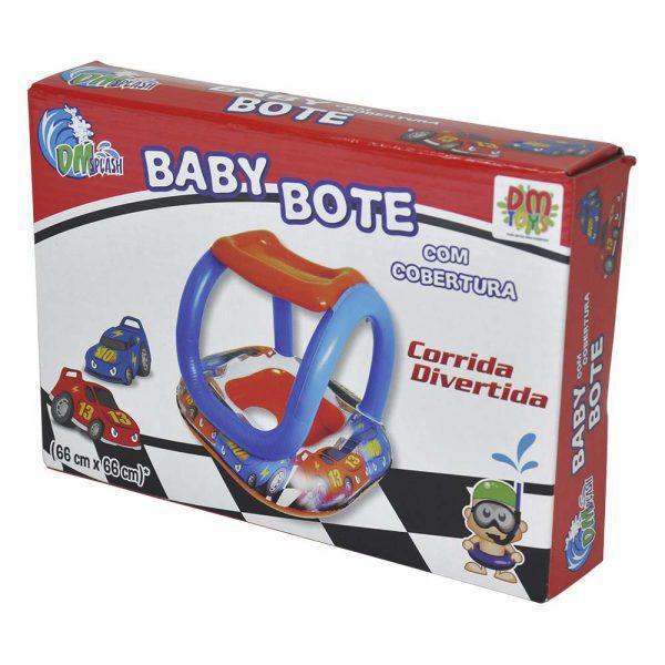 Imagem de Baby Bote Com Cobertura Boia Infantil Kids Corrida Divertida DM Toys 66cm DMS5415