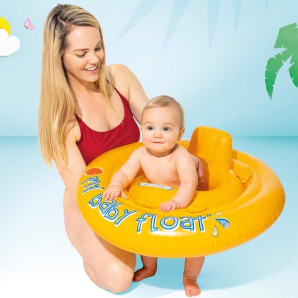 Imagem de Baby Bote Inflável Amarelo Assento Fralda 6-12 Meses Intex 56585