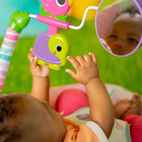 Imagem de Baby Bouncer Bright Starts Pink Paradise com assento vibratório