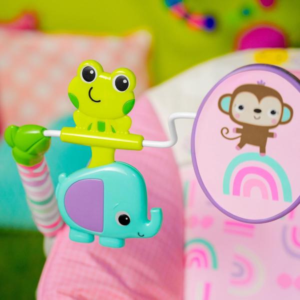 Imagem de Baby Bouncer Bright Starts Pink Paradise com assento vibratório