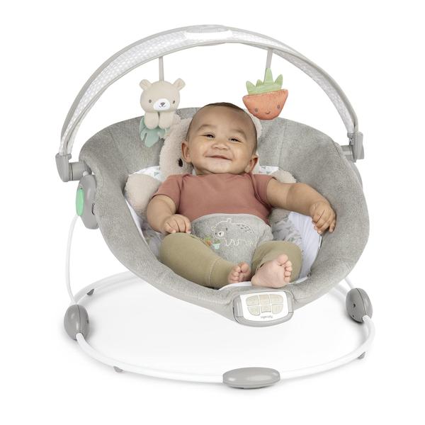 Imagem de Baby Bouncer Seat Ingenuity InLighten Nate com barra de brinquedos e tapete