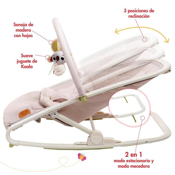 Imagem de Baby Bouncer Tiny Love Boho Chic 2 em 1 com barra de brinquedos suspensa