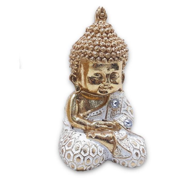 Baby Buda da Sabedoria Buda Repousando Brilhante Gold 9 cm - Flash Imagem de Baby Buda da Sabedoria Buda Repousando Brilhante Gold 9 cm
