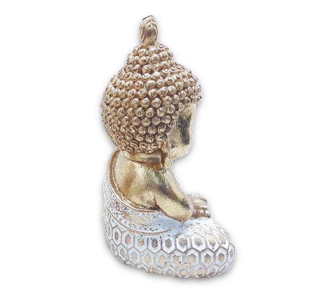 Baby Buda da Sabedoria Buda Repousando Brilhante Gold 9 cm - Flash Imagem de Baby Buda da Sabedoria Buda Repousando Brilhante Gold 9 cm