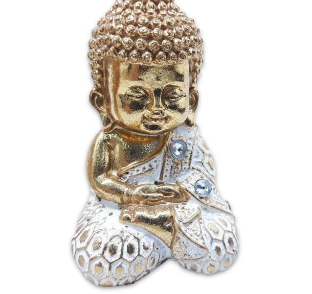 Baby Buda da Sabedoria Buda Repousando Brilhante Gold 9 cm - Flash Imagem de Baby Buda da Sabedoria Buda Repousando Brilhante Gold 9 cm