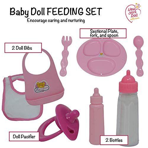 Imagem de Baby Doll Diaper Bag Set, Conjunto de Alimentação de Bonecas com Acessórios de Boneca Bebê Inclui Garrafas de Boneca