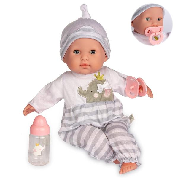 Baby Doll JC Toys Berenguer Boutique de 15 polegadas com mamadeira e chupeta Imagem de Baby Doll JC Toys Berenguer Boutique de 15 polegadas com mamadeira e chupeta