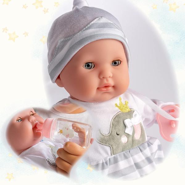Baby Doll JC Toys Berenguer Boutique de 15 polegadas com mamadeira e chupeta Imagem de Baby Doll JC Toys Berenguer Boutique de 15 polegadas com mamadeira e chupeta