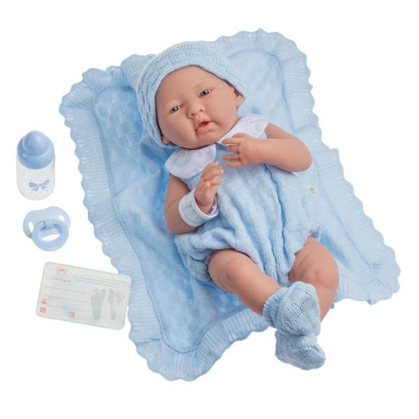 Imagem de Baby Doll JC Toys La Newborn 15 cm, totalmente em vinil, anatomicamente correta, menino real