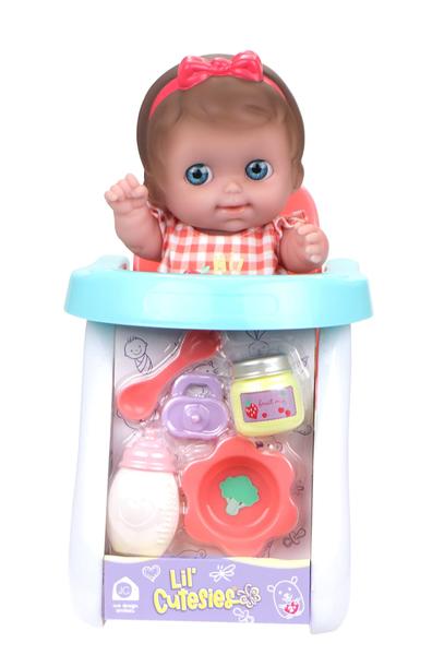 Imagem de Baby Doll JC Toys Lil Cutesies 9 horas de alimentação com cadeira alta