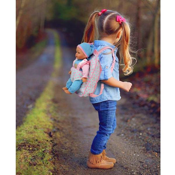 Imagem de Baby Dolls To Play 13 Soft com porta-mochilas rosa