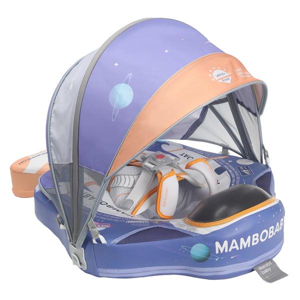 Imagem de Baby Float HECCEI Mambobaby Upgrade com dossel azul de 3 a 24 meses